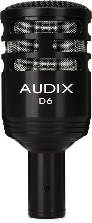 AUDIX D6 Cardioid Dynamic Kick Drum Microphone for Kick Drums and Bass Instruments