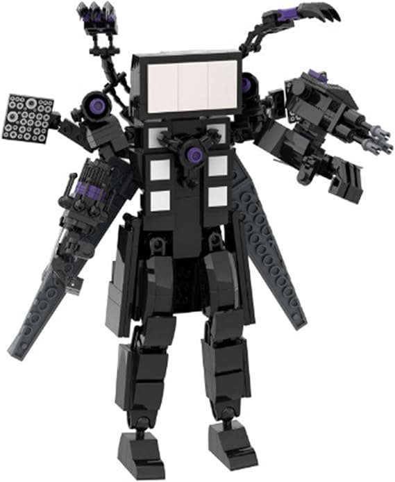 Toilet Titan Building Blocks Toy Cameraman Speakerman Clock TV Man Monitor Action Figure Model Horror Game Multiverse Upgraded Adults Kids Fans Collectible Animation Birthday Gift B