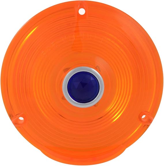 Grand General 80376 Light (Amber Lens with Clear Rim and Blue Dot for 4" Combination)