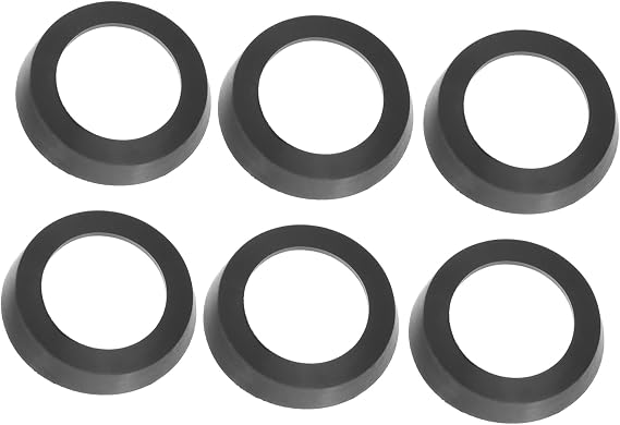 Universal Cup Leather Replacement for Well Pump, 6pcs Black Rubber