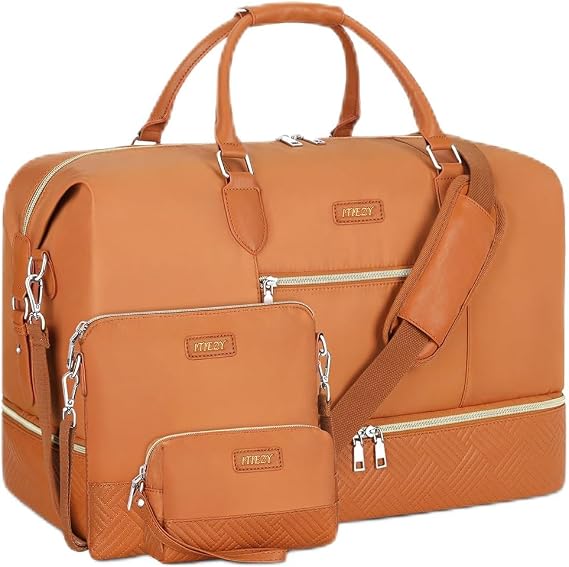 Travel Duffel Bag Carry On Overnight Bag with Shoe Compartment