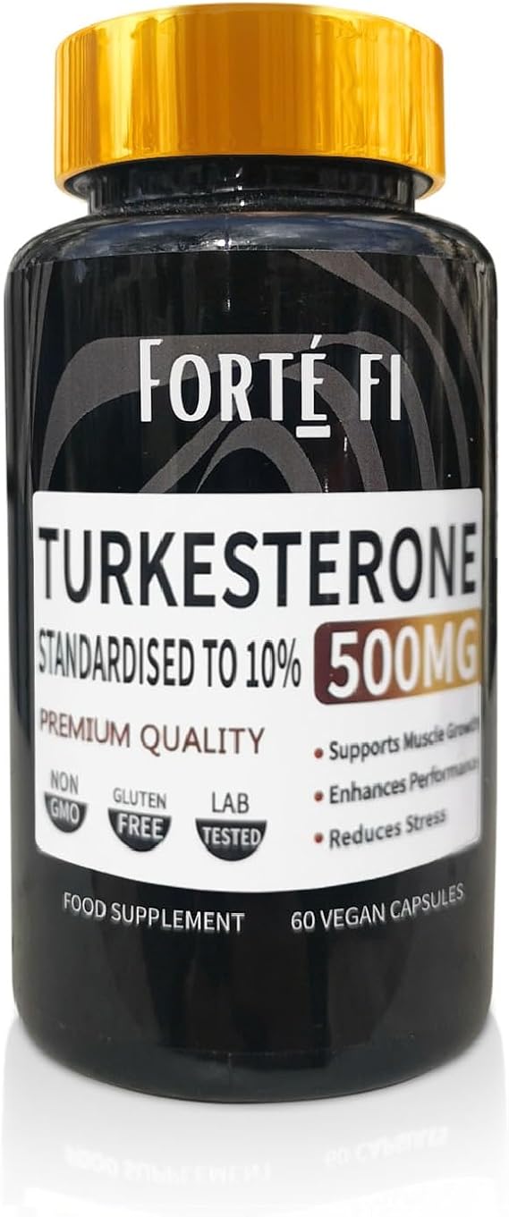 Turkesterone – High Strength Capsules - Natural Muscle Growth & Muscle Building Supplement - Gym & Bodybuilding Support - 60 Vegan Capsules