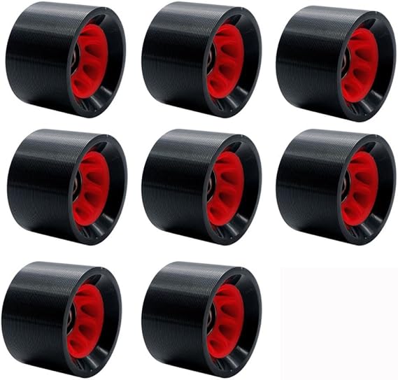 8 Pack 58mmx39mm Roller Skate Wheels 95A Quad Skate Wheels with Bearings for Outdoor Double Row Skating or Skateboard Accessories