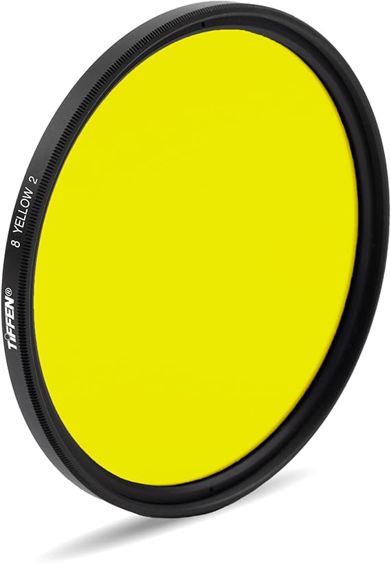 Tiffen 49mm 8 Yellow Filter #2 | Enhances Contrast in B&W Photography, Landscape & Arial Photography, Balanced Tonal Correction, Cloud and Sky separation