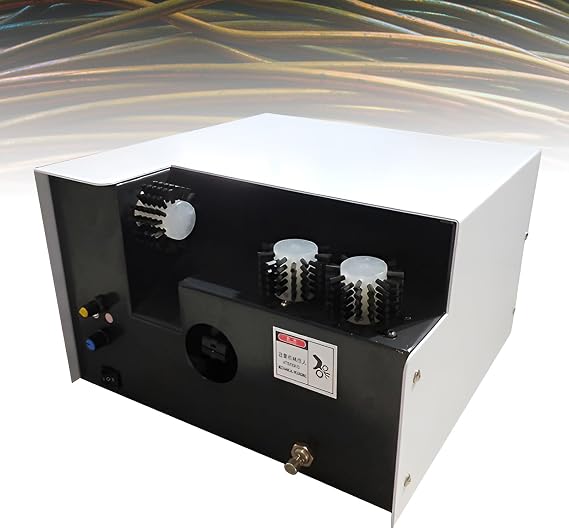 Automatic Wire Stripper Machine, Portable Wire Twisting Machine, Adjustable 5-60mm Wire Separation and Twisting Tool Three-Brush Cable Shield Braid Brushing Machine, for Wire Recycling