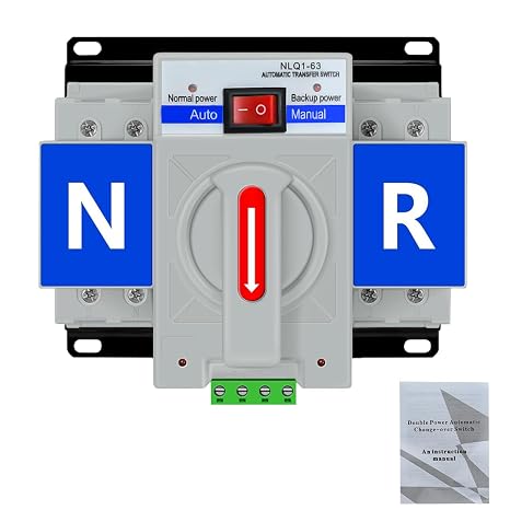 220V 2P 63A Dual Power Automatic Transfer Switch ATS, Changeover Switch for Generator CE Certified