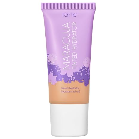 tarte maracuja tinted moisturizer Lightweight Sheer Foundation with Buildable Longwear Coverage, Hyaluronic Acid, Turmeric, Aloe for Hydrated Skin, Vegan & Cruelty Free