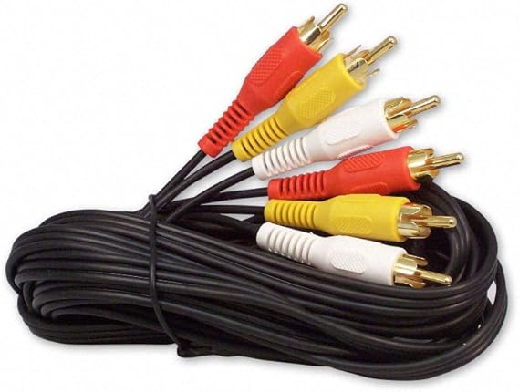 Your Cable Store 12 Foot RCA Audio/Video Cable 3 Male to 3 Male