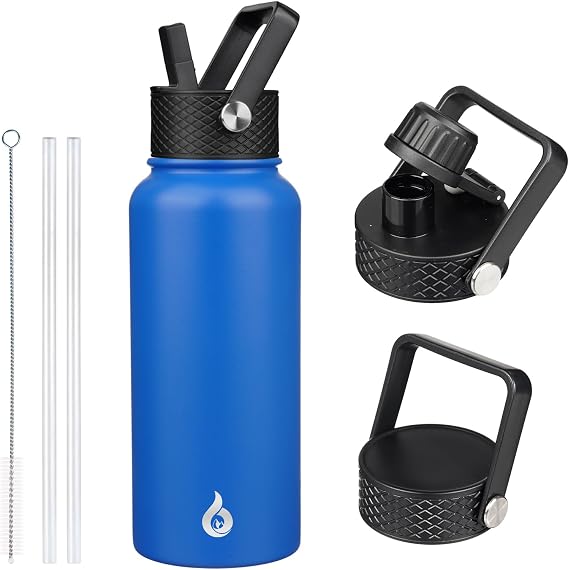 BJPKPK 27oz Insulated Water Bottle with Straw Lid, Stainless Steel Bottle