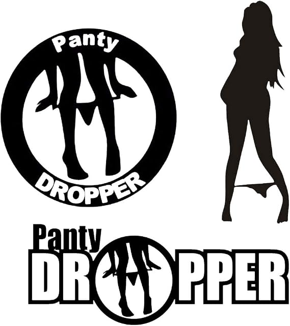 3pcs 7" Panty Dropper Sexy Girl Joking Funny Car Decasl Vinyl Stickers