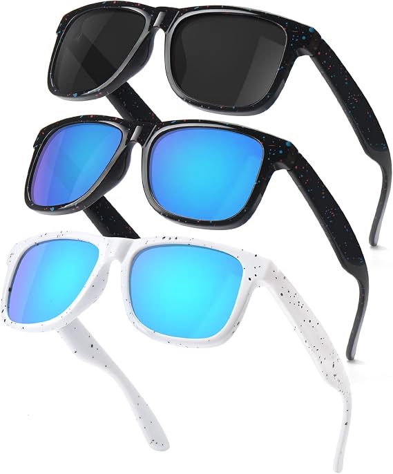 SEKKAF Kids Polarized Sunglasses Age 3-12 Toddler Shades for Boys Girls,Durable Sun Glasses with UV Protection