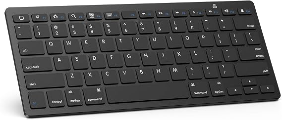 OMOTON Bluetooth Keyboard Compatible with iPad A16 11th 10th Generation, iPad 10.2 (9th/8th/7th), iPad Pro 13/12.9/11 inch, iPad Air/Mini, iPhone and More iOS Devices, Black