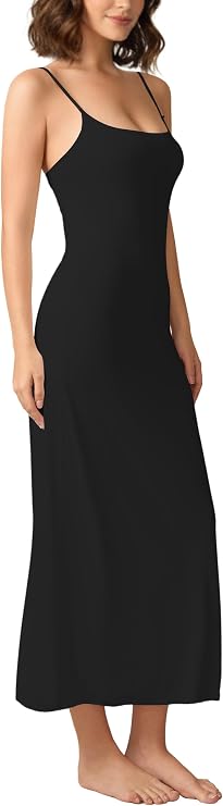 Summienlink Women's Long Full Slip For Under Dresses Smooth Midi Cami