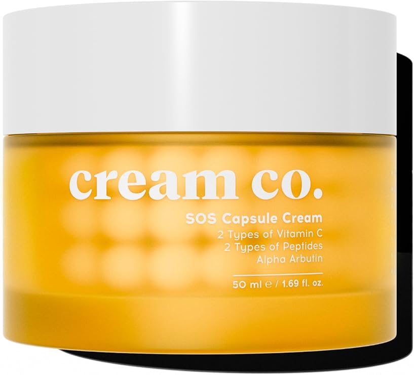 Cream Co. Leke Karşıtı Cilt Tonu Eşitleyici C Vitamini Nemlendirici Kapsül Yüz Kremi 50 ML, Tüm Cilt Tipleri
