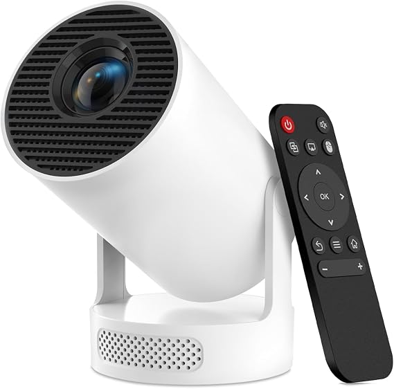 HY300 PRO Projector with Android 11, 4K Support 1080P Full HD, 160 ANSI Smart Projector, WiFi 6 & Bluetooth 5.4, 210 Rotation, Auto Keystone & Motorized Focus, Portable Projector for Outdoor/Home