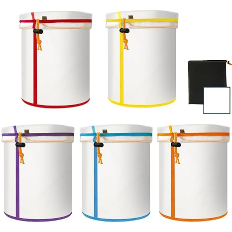 5-Pack Reusable Nylon All-Mesh Filter Bags, 25-220 Micron (5 Gallon)
