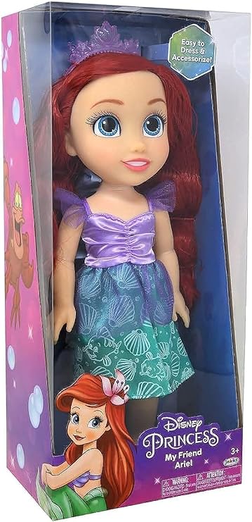 Disney Princess Ariel Doll - My Friend Ariel Princess Doll, Little Mermaid Ariel Disney Doll, Easy to Dress and Accessorize Ariel Princess Doll, Perfect Mermaid Doll for Boys and Girls Ages 3 and Up