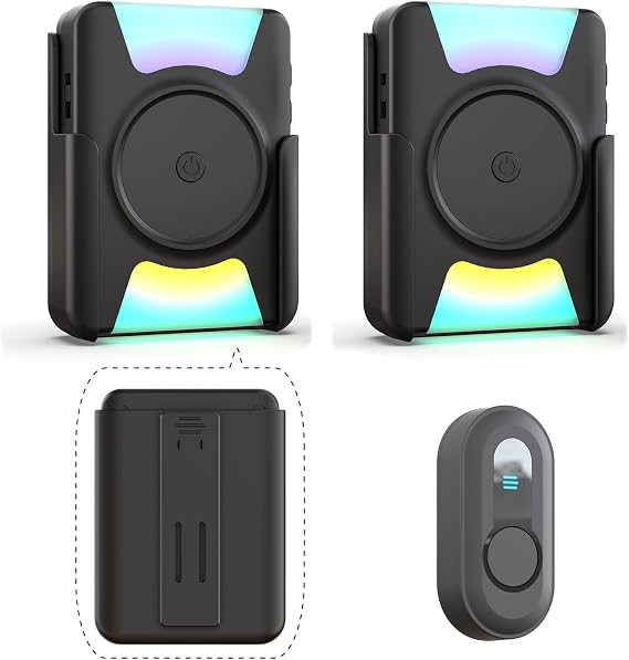 CallToU Wireless Hearing Impaired Doorbell with Light, 1 Button 2 Receivers