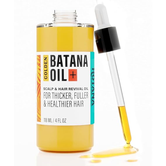 Golden Batana Oil | Dr Sebi Organic Hair Growth Oil from Honduras for Fuller, Thicker & Healthier Hair | 4 oz | Clinically Proven to Support Hair Growth | Nourishes Hair & Helps Improve Shine | For All Hair Types & Textures
