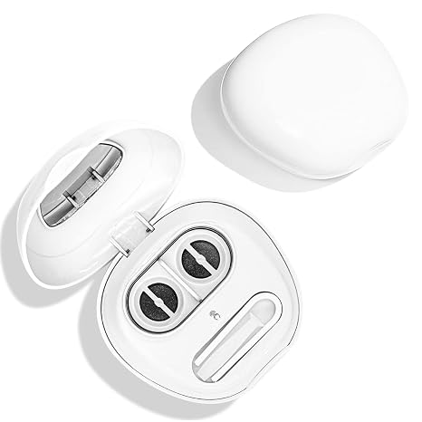 Ultrasonic Contact Lens Cleaner Rechargeable Eye Contact Cleaner with Vanity Mirror Compact Contact Lens Cleaner Support Fast Cleaning Fits All Contact Lens (Model AMT11)