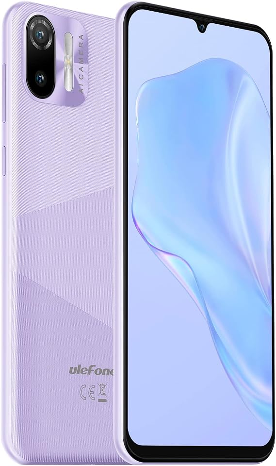 Ulefone Latest Android 11 Phone, Note 6 3G Unlocked Smartphone, 6.1 HD+ Full Screen, Quad-core 1GB+32GB Mobile Phone, 3300mAh Battery, Face Unlock, AI Camera 5MP+2MP Cell Phones- Purple