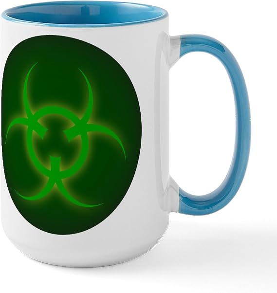 CafePress Bio Hazard Sign Mugs 15 oz (444 ml) Ceramic Coffee Mug