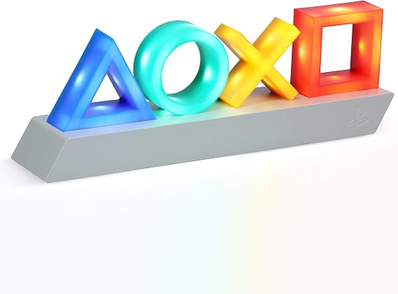 Paladone PlayStation Heritage Icons Light with 3 Light Modes, Music Reactive Game Room Lighting