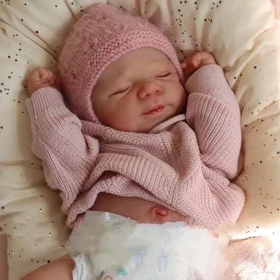 Reborn Doll Girl 19 Inches Handmade Washable Reborn Babies Soft Vinyl Body with Anatomically Correct, Reborn Baby Dolls Looks Like a Real Baby