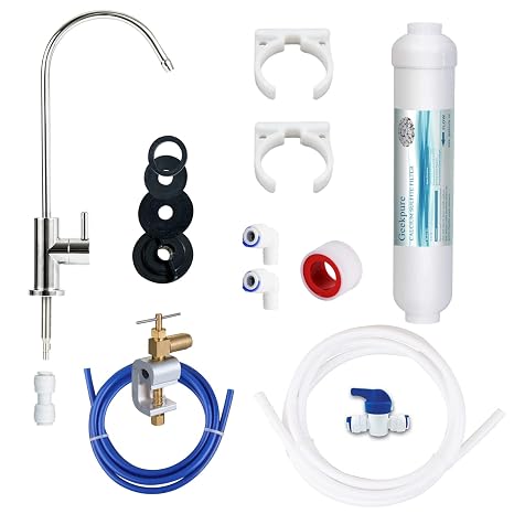 Geekpure Inline Under Sink Drinking Water Filtration Kit DIY System