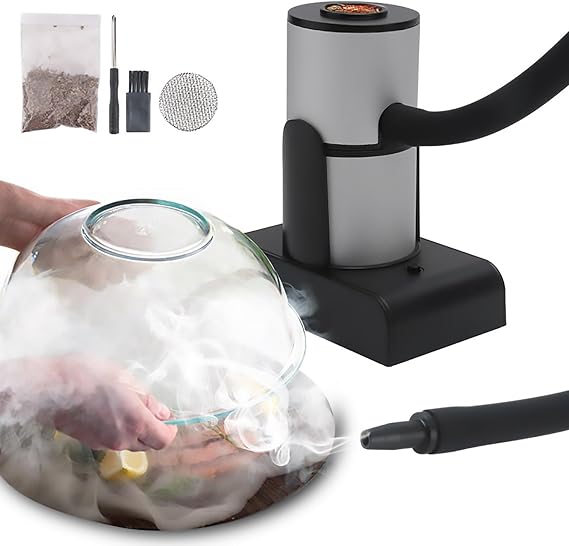 Smoke Gun for Cooking, Smoking Gun Food Smoker, Smoke Gun for Cocktails, Used Outdoors, Bars, Parties, Aluminum Alloy Material