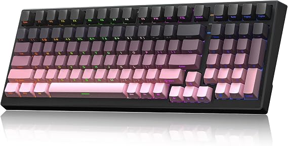 CC MALL X98 PRO Wireless Mechanical Keyboard,Hot Swappable Custom Keyboard with Number Pad,Linear Switches,Tri-Mode BT5.0/2.4GHz/USB-C,RGB Backlit