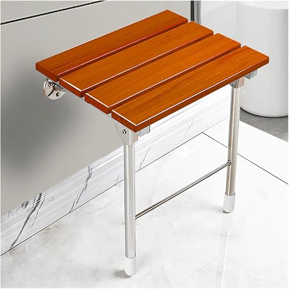 Wall Mounted Solid Folding Stool Bathroom and Shower Chair Porch Shoe Changing Stool Relaxation Bathroom Folding Chair