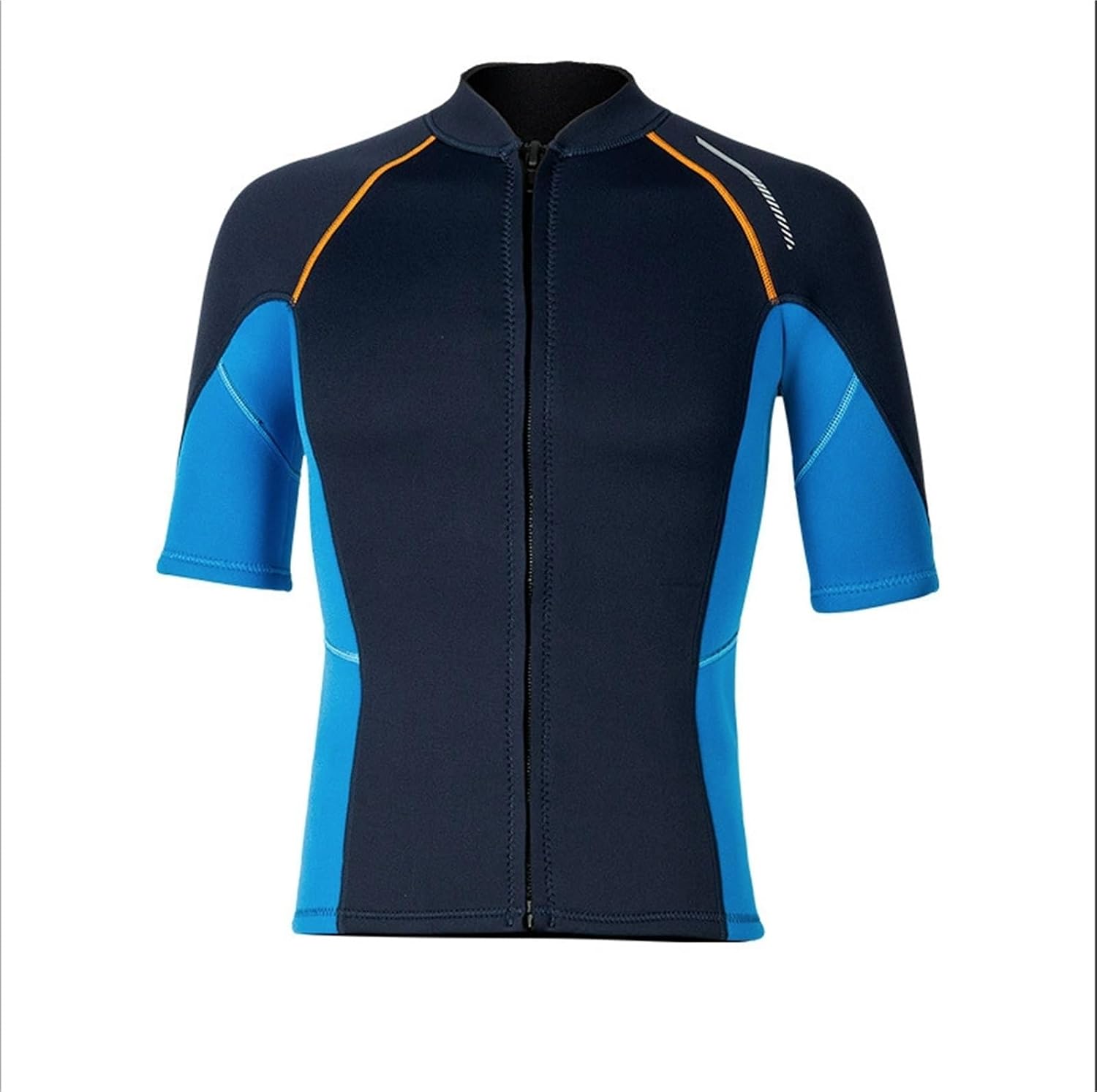WWPMNQD Diving suit Men's Split 1.5mm Wetsuit Short Sleeve Neoprene Jacket Anti-cold Surfing Diving Pants Black Short(Blue top,L)