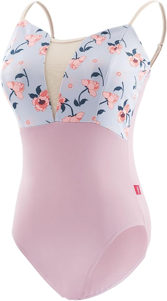 Teen Girls Women Floral Print Leotards for Ballet, Dance, Aerial Yoga, Swim