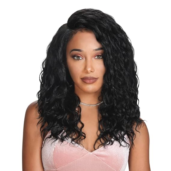 Zury SiS Synthetic Sassy Half Moon Deep 6" Part Wig - HM-H MODA (1B Off Black)