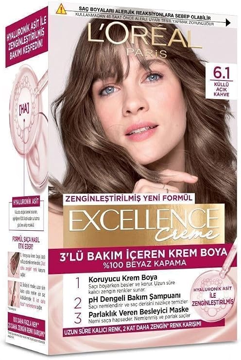 L'Oreal Paris 6.1 Küllü Açık Kahve Saç Boyası