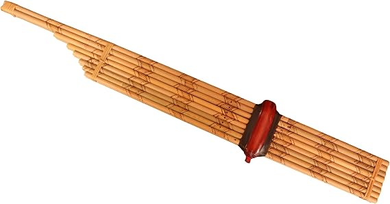 Premium Thai Khaen Bamboo Pipes Khen Double Silver Free-Reed Traditional Folk Isan Lao Mouth Organ Musical Instrument Professional Level Kan 8 Keys Am