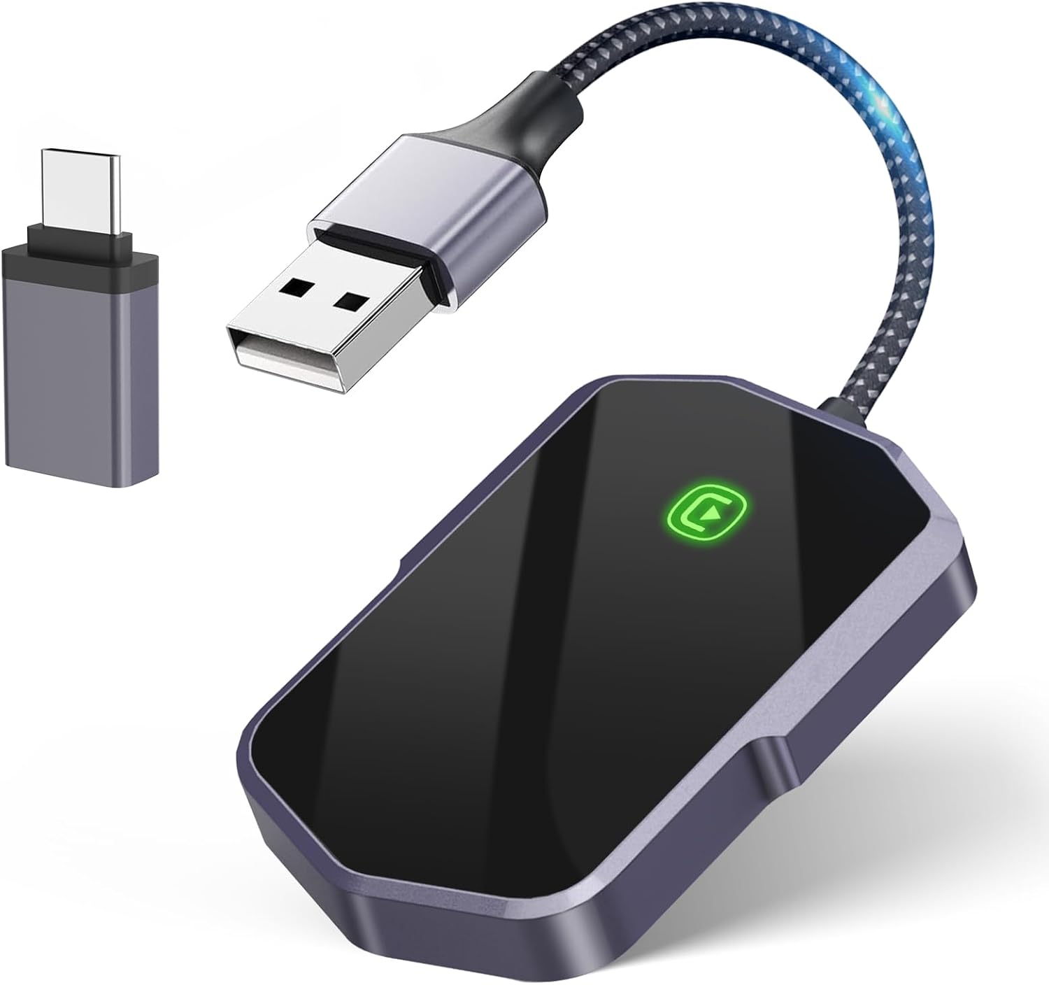 Wireless Apple CarPlay Adapter for iPhone: Convert Wired to Wireless Carplay Dongle for Cars - USB Adapter Included