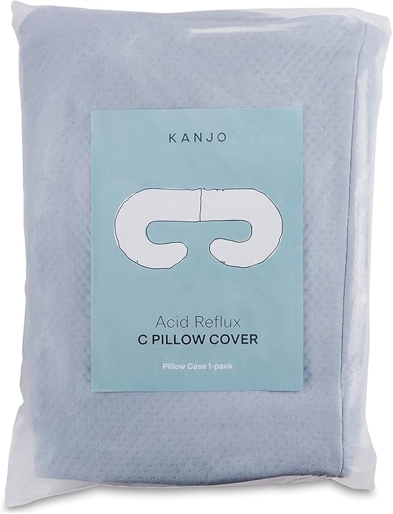 Kanjo Replacement Cover for Acid Reflux and Pain Relief C Pillow - Removable & Machine Washable Cotton Pillowcase Reflux C Reflux Pillow for Side Sleepers - (Cover Only) - Neutral Grey