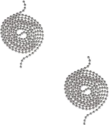 50pcs Stainless Steel Ball Chain Connector Clasps, 0.12 Inch 3mm, Silver Tone, Blinds Pull Cord Connector, Fit for Beaded Ball Chain
