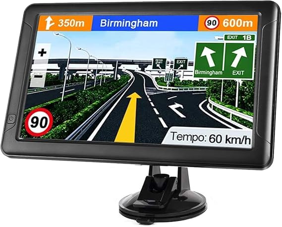 GPS Navigation for Car (9 Inch) Slimline Touch Screen Real Voice Direction ,USA Edition 2026 (Free Lifetime Updates) Turn-by-Turn Voice and Lane Guidance, Speed and Red Light Warning (American Brand)