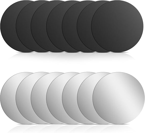 Bewudy 14pcs Metal Plates for Magnetic Mount, Round Magnet for Phone Case