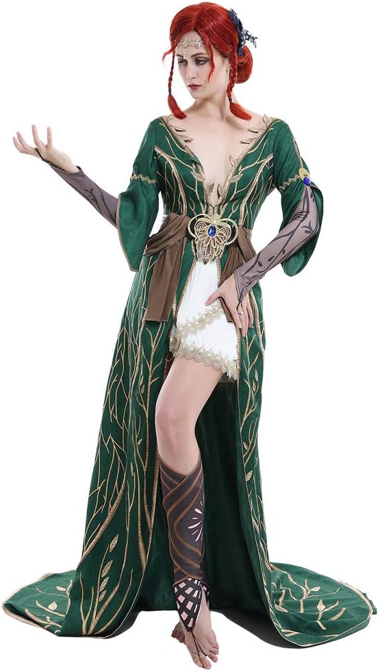 miccostumes Women's Game Costume Sorceress Cosplay Outfit Dress Robe