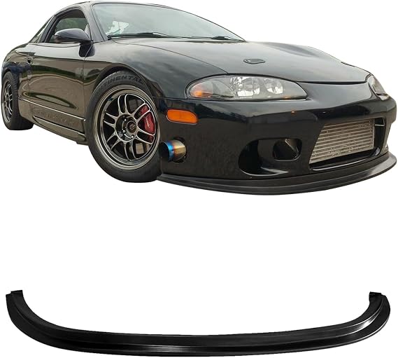 Fit 1997-1999 Mitsubishi Eclipse Front Bumper Lip DS Style PU Black