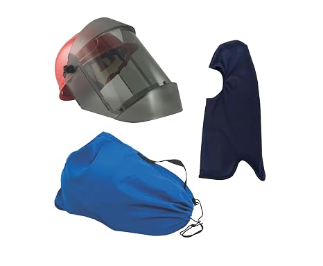 Oberon Arc Flash Face Shield Kit - Hard Cap, Face Shield, Balaclava | Includes Storage Bag - Anti-Scratch/Fog Face Shield - Arc Flash PPE Cat 2 12 Cal - Made in USA - TCG