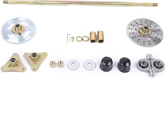 Futchoy 740mm 29.13" Go Cart Front Axle Kit Complete Go Kart Rear Axle Kit Complete Wheel Hub for DIY Go Kart Rebuilds Quad ATV 50cc 70cc (style 3)