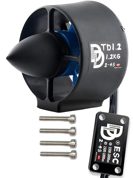 Underwater Thruster 1.2kg Thrust 12V Brushless Motor with bi-directional full waterproof ESC for ROV,RC Boat,Underwater Vehicle,Diving,Seafloor Photography,Seabed Exploration (CW)