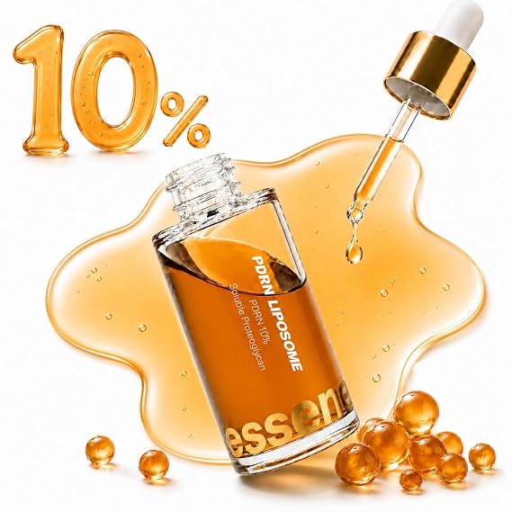 Essenciel PDRN Serum, 100,000 PPM 10% PDRN Salmon DNA Nano Liposome Korean Facial Ampoule, Lightweight Hydrating Essence for Plump, Dewy-Looking Skin, All Skin Types, 1.01 Fl Oz (30ml)