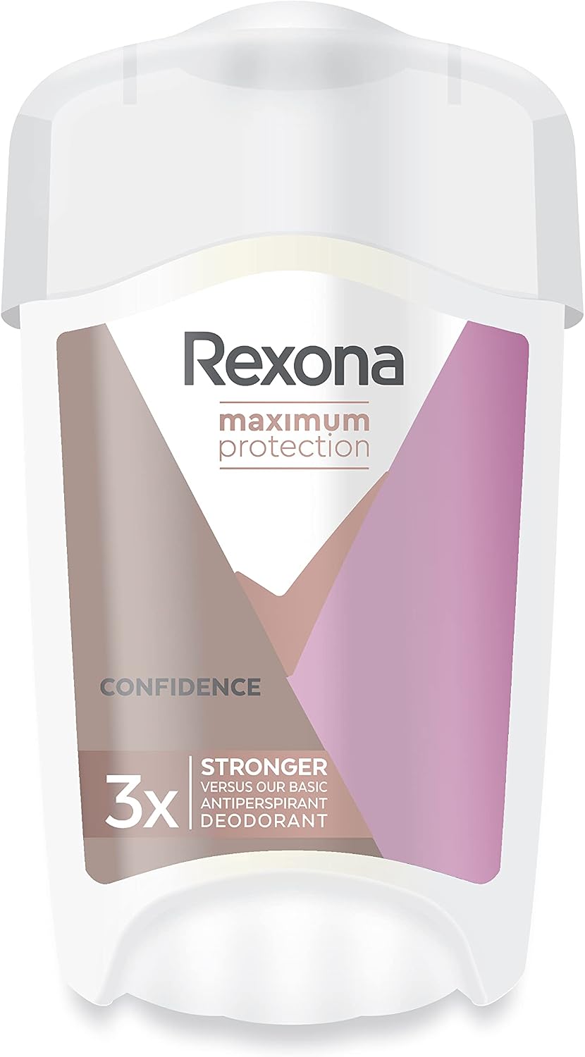 Rexona Maximum Protection Deodorant Cream Confidence Anti-Transpirant - 3x Stronger Against Stress 96h, 45 ml