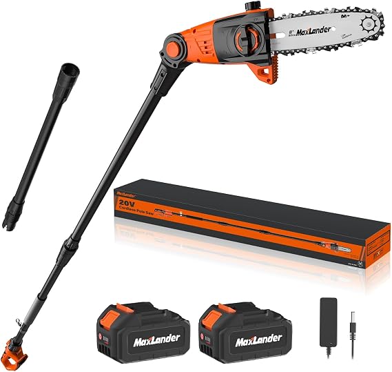 8 Inch 20V Cordless Pole Saw With 23.0Ah Battery & Charger